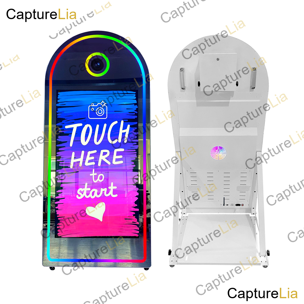 Borne PhotoBooth Miroir Pro Blanc